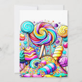 ボヘミアンスイートチョコレートバースデー 招待状 (裏面)