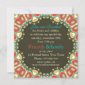 ボヘミアンスウィートアーツバースデーパーティ招待状 招待状 (裏面)