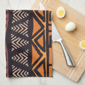 ボヘミアンスタイルのアフリカ民族の雰囲気 キッチンタオル (四つ折り)