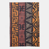 ボヘミアンスタイルのアフリカ民族の雰囲気 キッチンタオル (縦)