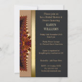 ボヘミアンスタイルのアースリィなレースを使用したウェディングシャワーの招待状 招待状 (裏面)