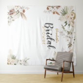 ボヘミアンスタイルのウェディングシャワー背景バナー タペストリー (インサイチュ(横))