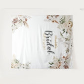 ボヘミアンスタイルのウェディングシャワー バックドロップ バナー タペストリー (正面(横))