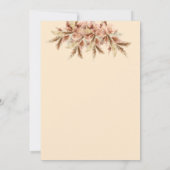 ボヘミアンスタイルのウェディング/ベビー感謝カード 招待状 (裏面)