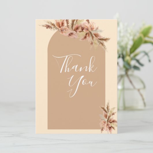 ボヘミアンスタイルのウェディング/ベビー お礼 招待状 (スタンド正面)