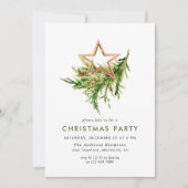 ボヘミアンスタイルのクリスマスホリデーパーティー 招待状 (正面)