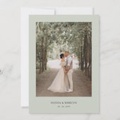 ボヘミアンスタイルのサボテン葉の結婚式 Save The Date 案内状 (裏面)