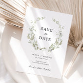 ボヘミアンスタイルのサボテン葉の結婚式 Save The Date 案内状