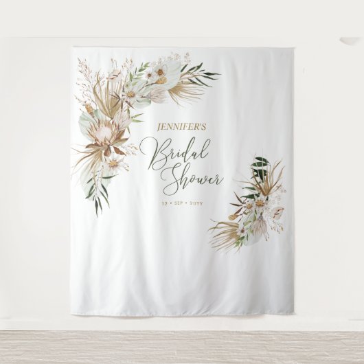 ボヘミアンスタイルのブライダルシャワー ウェディングシャワー装飾 タペストリー (正面)