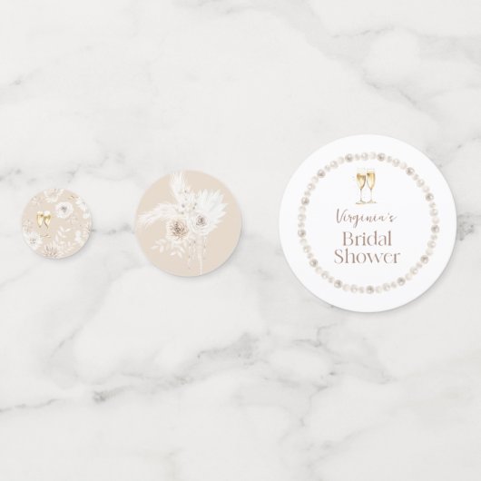 ボヘミアンスタイルのブライダルシャワー コンフェッティ (正面)