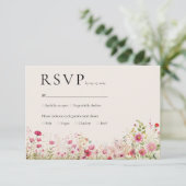 ボヘミアンスタイルの植物オンラインQRコード ウェディングの出欠確認 出欠カード (スタンド正面)