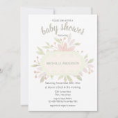 ボヘミアンスタイルの水彩花柄　男女兼用 招待状 (正面)