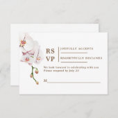 ボヘミアンスタイルの結婚式出欠確認カード 出欠カード (正面/裏面)