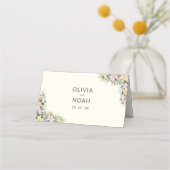 ボヘミアンスタイルの花の結婚式席札 プレイスカード (裏面)
