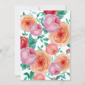 ボヘミアンスタイルの華麗な花をあしらった結婚式の招待状 招待状 (裏面)