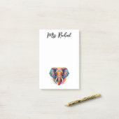 ボヘミアンスタイルゾウ ポストイット (デスク上)