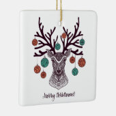ボヘミアンスタイルトナカイとオーナメント セラミックオーナメント (右)
