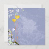 ボヘミアンスタイルパウダーブルー結婚ズ 招待状 (裏面)