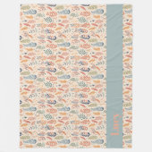 ボヘミアンスタイルパステル フリースブランケット (正面)