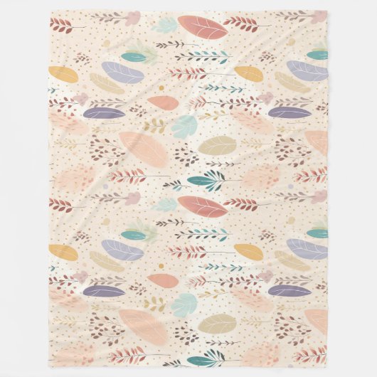 ボヘミアンスタイルパステル フリースブランケット (正面)