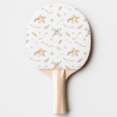 ボヘミアンスタイル花と矢印ピンポンパドル 卓球ラケット (裏面)