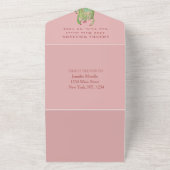 ボヘミアンスタイル サボテンの砂漠 ベイビーシャワー 男女問わず オールインワン招待状 (外側)