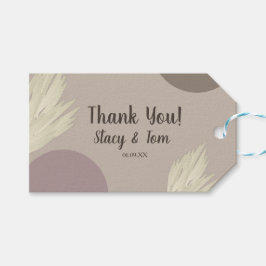 ボヘミアンスタイル サンクス パンパス シェイプ ギフトタグ