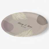 ボヘミアンスタイル サンクス パンパス シェイプ ナチュラル ペーパープレート (アングル)