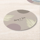 ボヘミアンスタイル サンクス パンパス シェイプ ナチュラル ラウンドペーパーコースター (アングル)