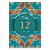 ボヘミアンスターウェディングレセプションテーブルナンバーカード テーブルナンバー (正面)