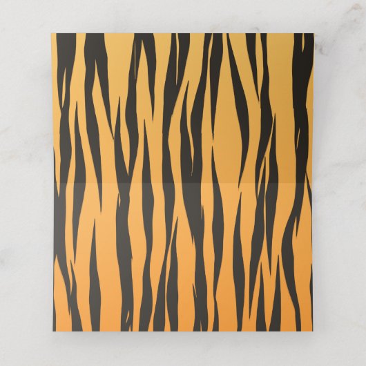 ボヘミアンストライプタイガー金ゴールドブ結婚ラックストライプ プレイスカード (内部開封)