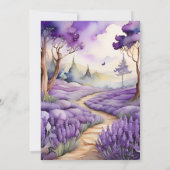 ボヘミアンスプリングサマーラベンダーウェディング 招待状 (裏面)