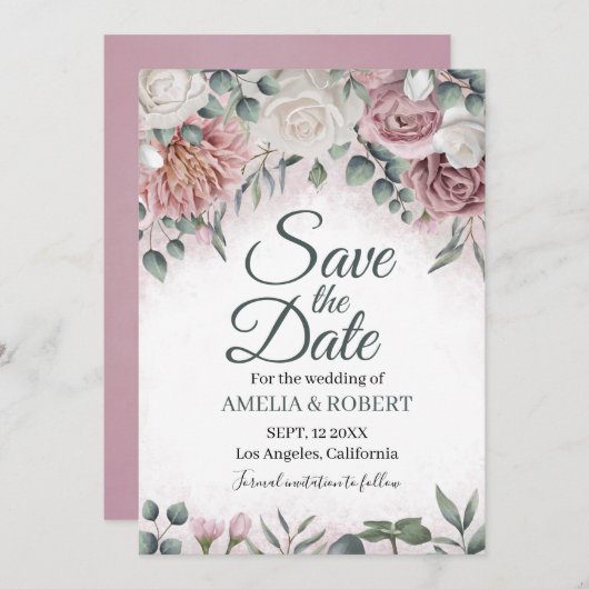 ボヘミアンダスティバラフローラ セーブザデート (正面/裏面)