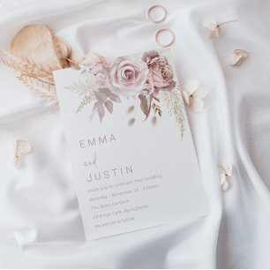 ボヘミアンダスティバラ赤面結婚フローラ 招待状