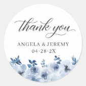 ボヘミアンダスティブルーフローラありがとう ラウンドシール (正面)