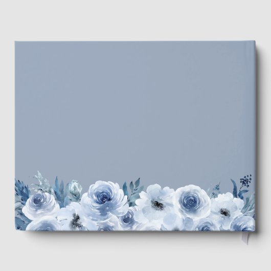 ボヘミアンダスティブルー結婚フローラ ゲストブック (裏面)