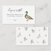 ボヘミアンダックラッフルベビーシャワーインサート エンクロージャーカード (正面/裏面)