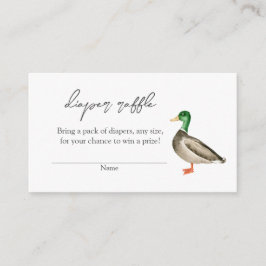 ボヘミアンダックラッフルベビーシャワーインサート エンクロージャーカード