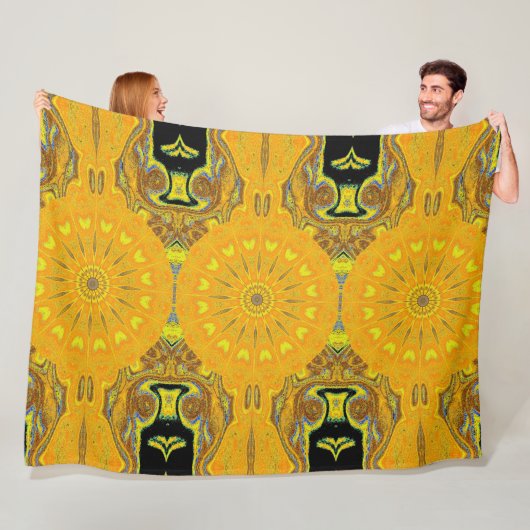 ボヘミアンダンデオンインサマーコージーフローラ フリースブランケット (インサイチュ)