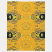 ボヘミアンダンデオンインサマーコージーフローラ フリースブランケット (正面)