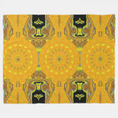 ボヘミアンダンデオンインサマーコージーフローラ フリースブランケット (正面(横))