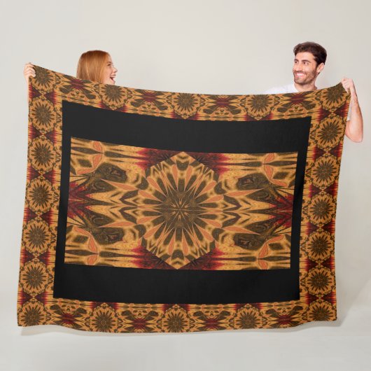 ボヘミアンダンデロン花びら1フローラルパターン フリースブランケット (インサイチュ)