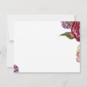 ボヘミアンダークフラワーのカスタマイズされた結婚式の出欠確認カード 出欠カード (裏面)