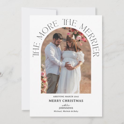 ボヘミアンチックなアーチ 大歓迎!妊娠発表 シーズンカード (正面)