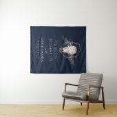 ボヘミアンチックなステア スカル ウェディング 招待状 タペストリー (インサイチュ(横))