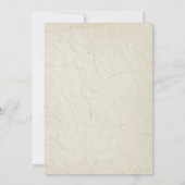 ボヘミアンチックな水彩花柄の牛の頭骨を使ったウェディング セーブザデート (裏面)