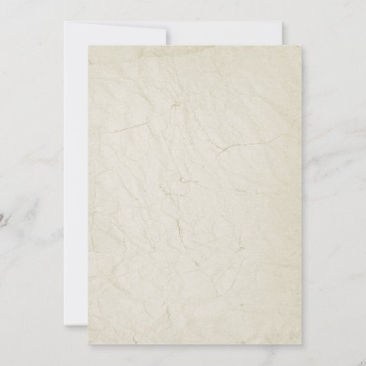 ボヘミアンチックな水彩花柄の牛の頭骨を使ったウェディング セーブザデート (裏面)