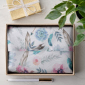 ボヘミアンチックな花柄のボーホーガール 薄葉紙 (ギフト)