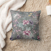 ボヘミアンチノワセリーティール（緑がかった色）バタフライグレーグランギー クッション (ブランケット)