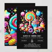 ボヘミアンチャーム ワンダーランド誕生日 招待状 (正面/裏面)